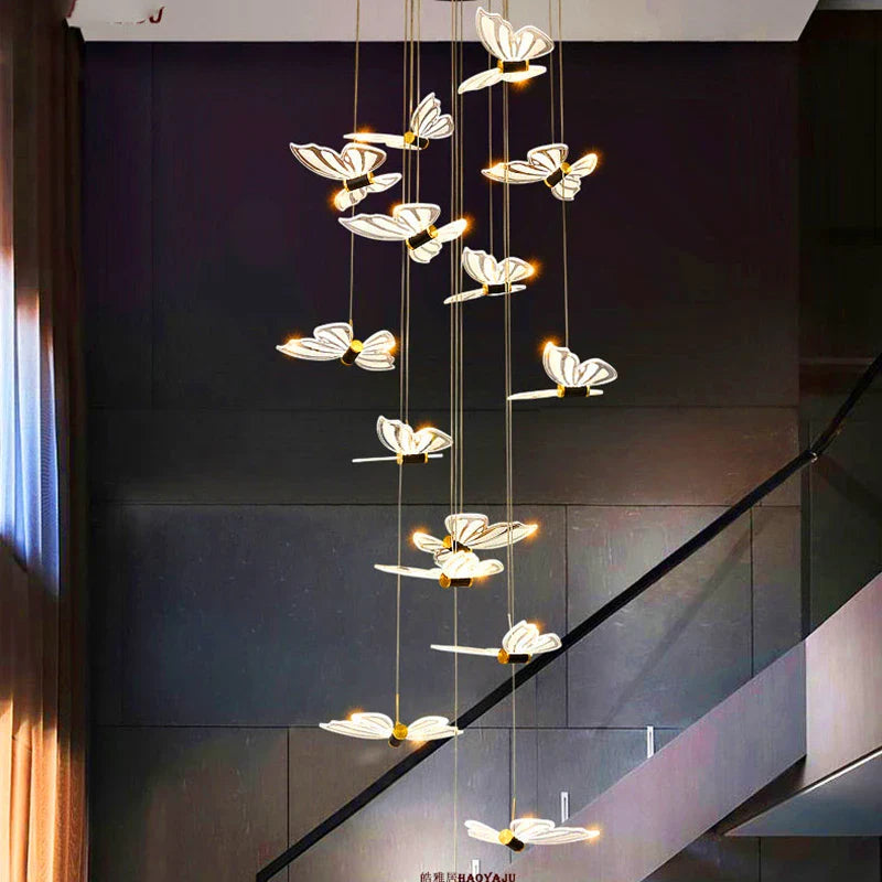Afralia™ Nordic Home Decoration Stair Chandelier Living Room Bedroom Dining Room Pendant Lights Indoor Lighting