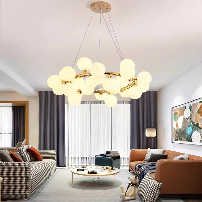 Afralia™ Modern LED Pendant Light Chandeliers for Living Room Dining Room Home Decor