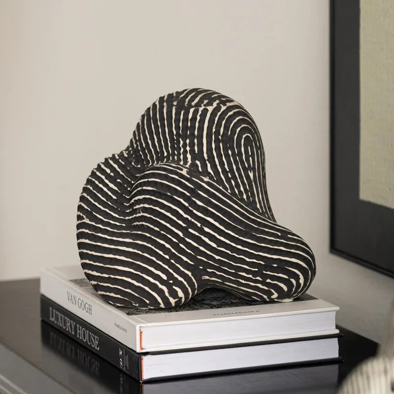 Afralia™ Geometric Stone Rockery Figurines Home Decor Accessory