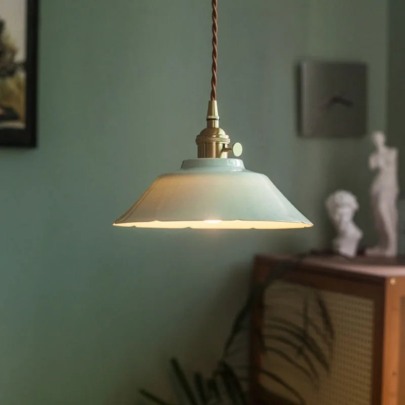 Afralia™ Ceramic LED Hanging Lamp for Home Decor and Lighting