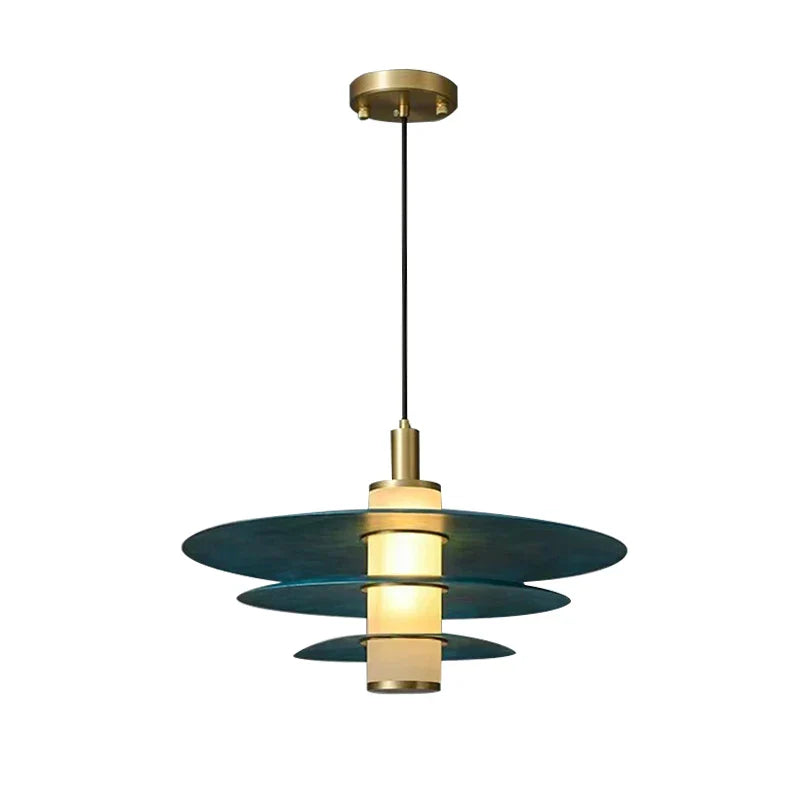 Afralia™ Blue Copper Chandelier Pendant Light for Kitchen Island & Restaurant