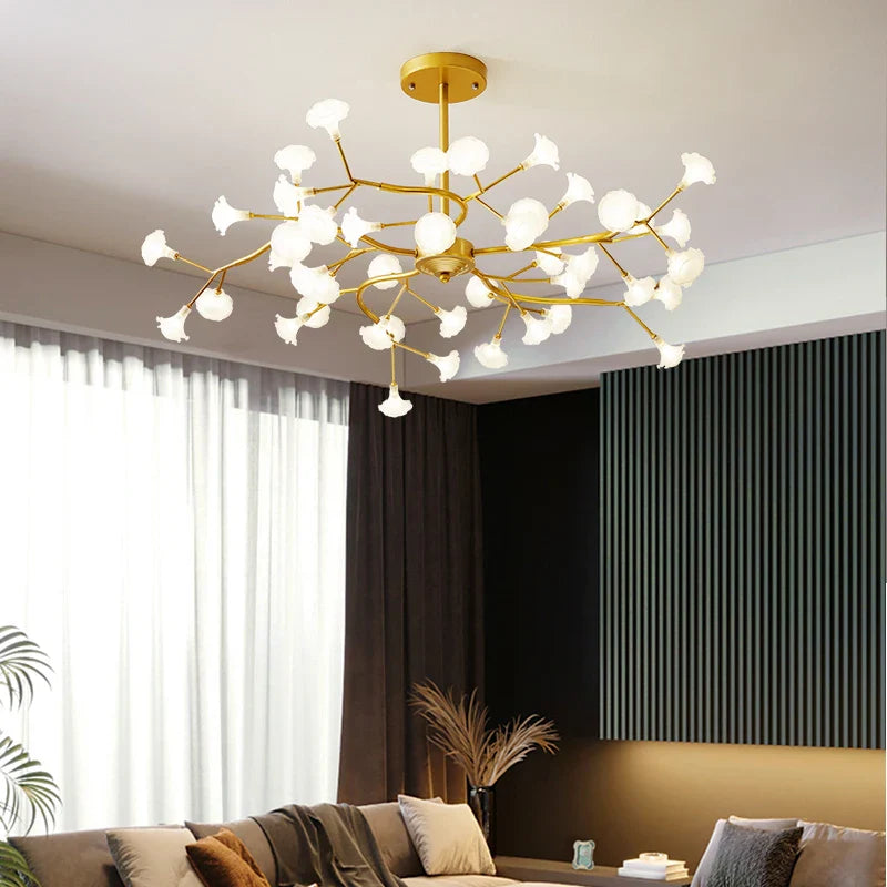 Afralia™ Modern Luxury Petal LED Pendant Light for Living Room, Bedroom, and Kitchen