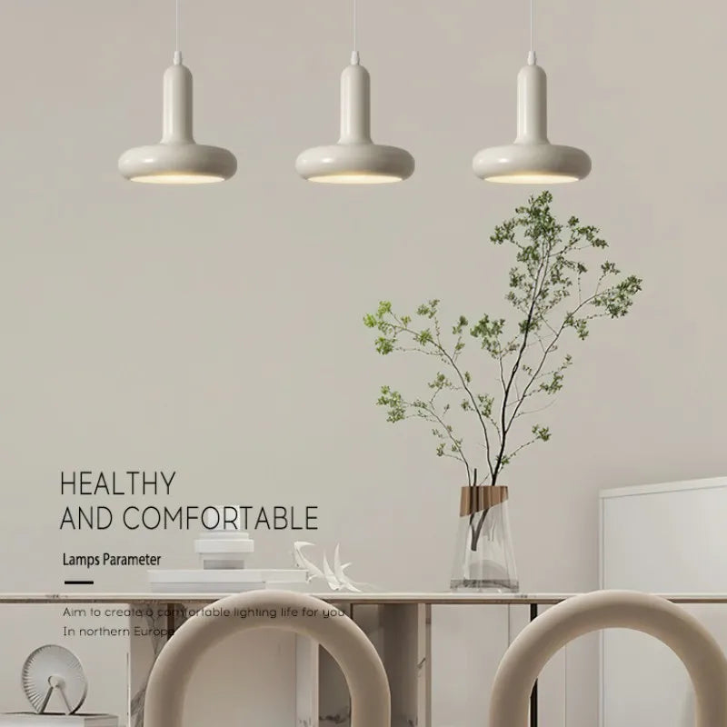 Afralia™ Minimalist White Ceiling Chandelier for Dining Table Living Room Bedroom