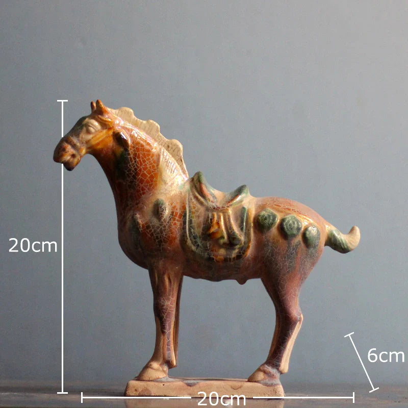 Colorful Ceramic Horse Statue Afralia™ Decor - Modern Artwork Porcelain Animals Sculpture