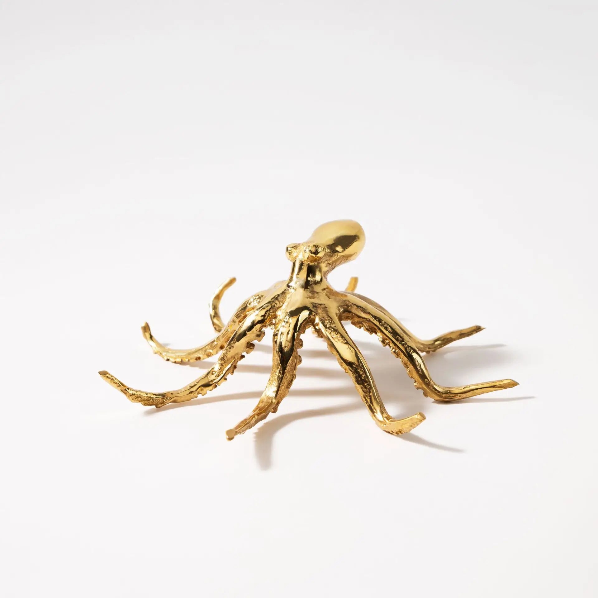 Afralia™ Golden Octopus Metal Sculpture - Home Decor Figurine
