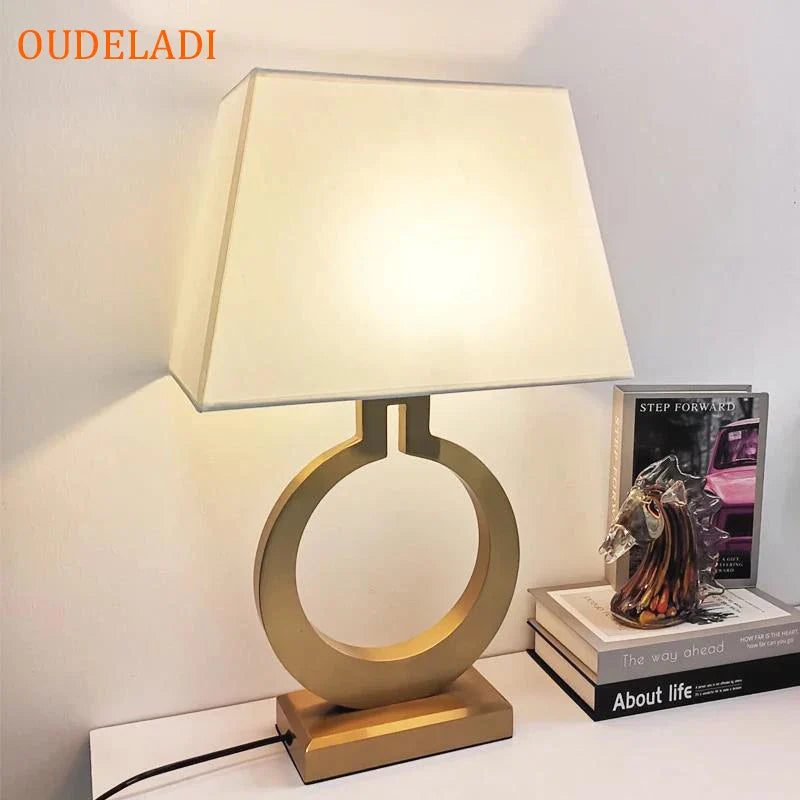 Afralia™ Luxury Gold Table Lamp: Modern Nordic LED Reading Light for Bedroom