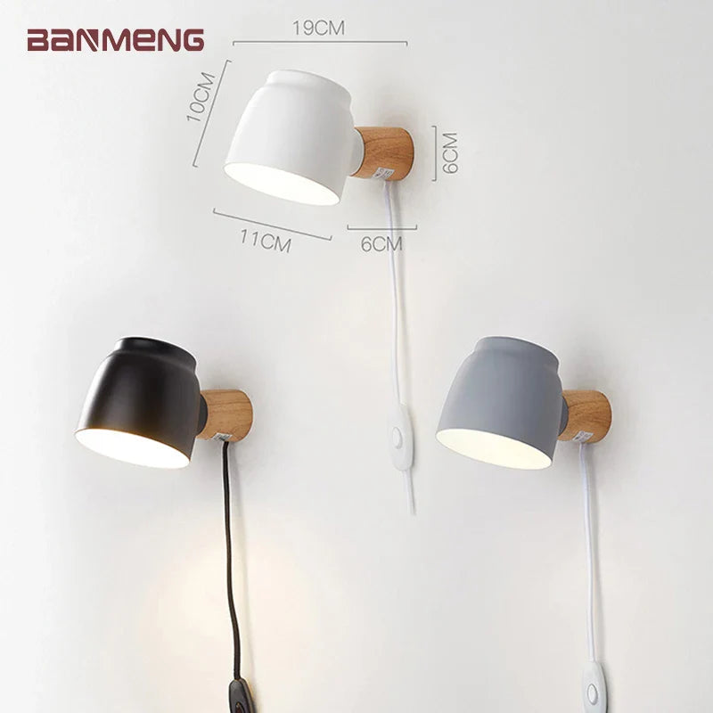 Afralia™ LED Wall Lamp with E14 Light Source and Switch for Indoor Illumination