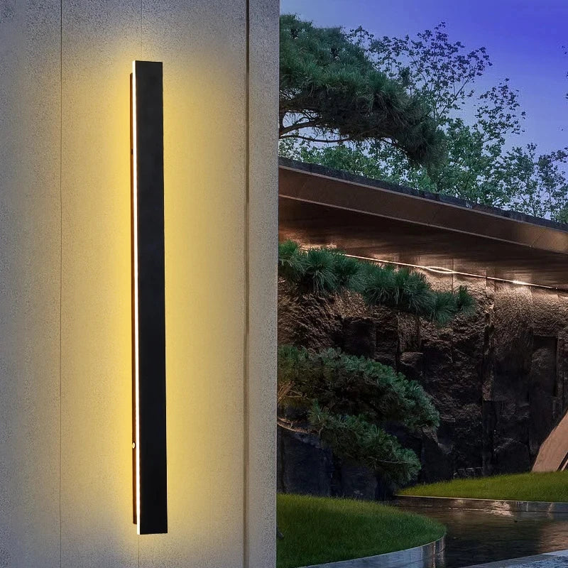 Afralia™ Outdoor Waterproof LED Wall Lamp, Modern Acrylic Light Source, IP65 Level WaterResistance