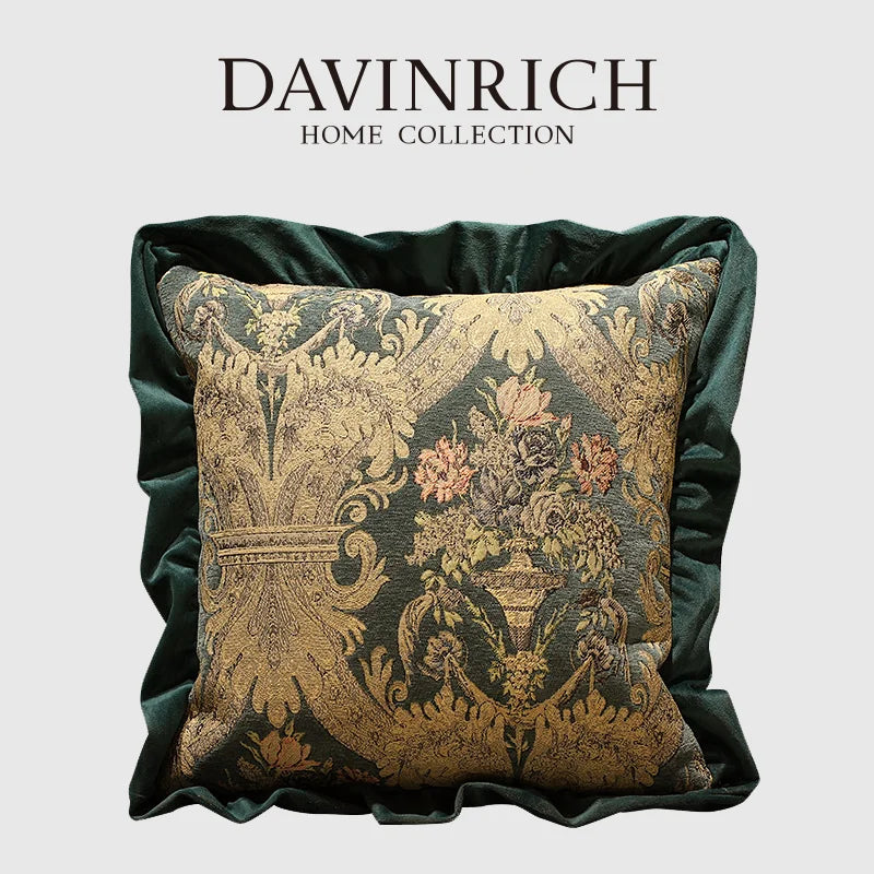 Afralia™ Velvet Damask Floral Jacquard Pillow Cover - 47x47cm
