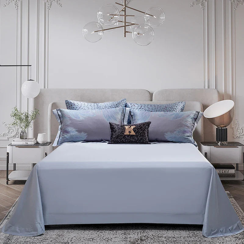 Afralia™ 1500TC Egyptian Cotton Silk Jacquard Bedding Set for Queen King Beds