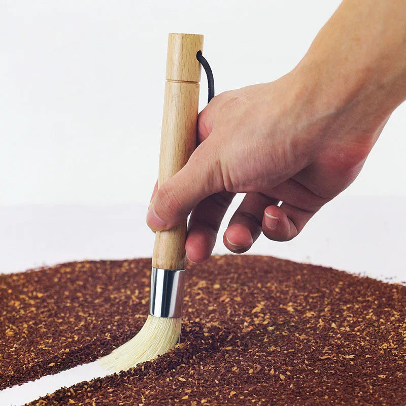 Afralia™ Coffee Grinder Cleaner Brush Handle - Espresso Bean Powder Grain Cleaning Tool