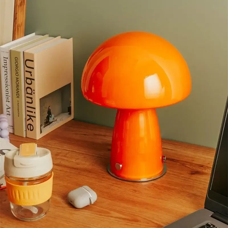 Afralia™ Glass Mushroom Table Lamp - Modern Nordic Vintage Design for Home Decor
