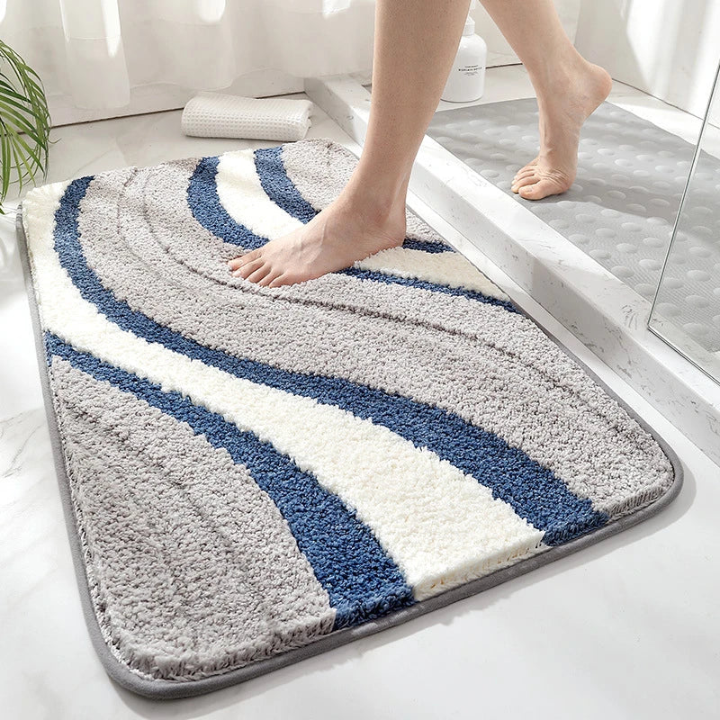 Afralia™ Absorbent Water Bathroom Mat: Soft, Quick-drying, Anti-slip Large Bath Rug