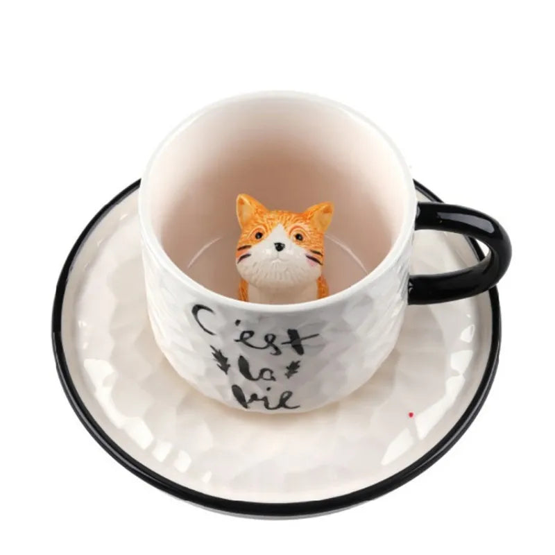 Afralia™ Cat Claw Ceramic Cup 200ML