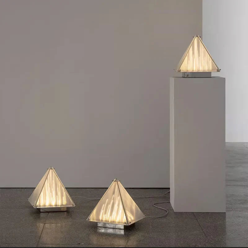Nordic Pyramid Table Lamp Modern Art Desk Light for Living Room Bedroom by Afralia™