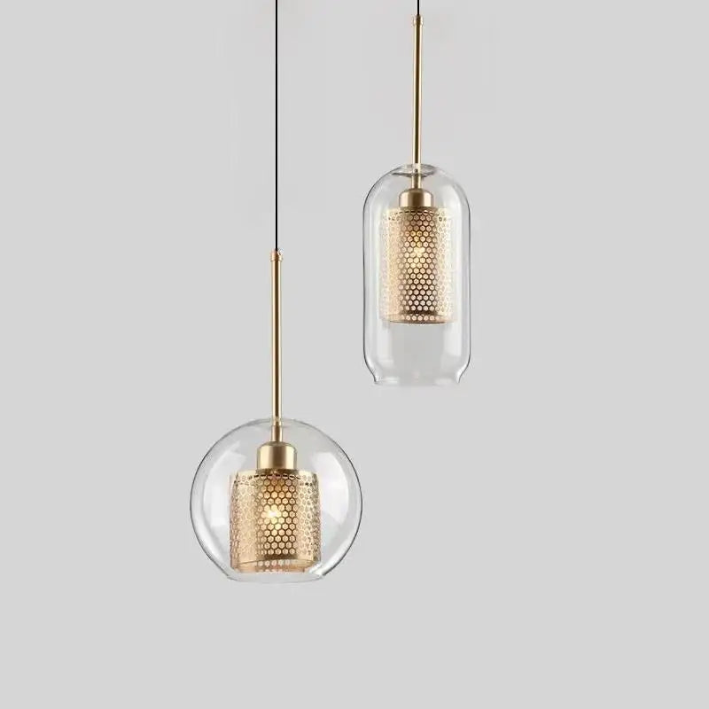Afralia™ Glass Pendant Light for Kitchen Island Dining Room Bedroom Lighting
