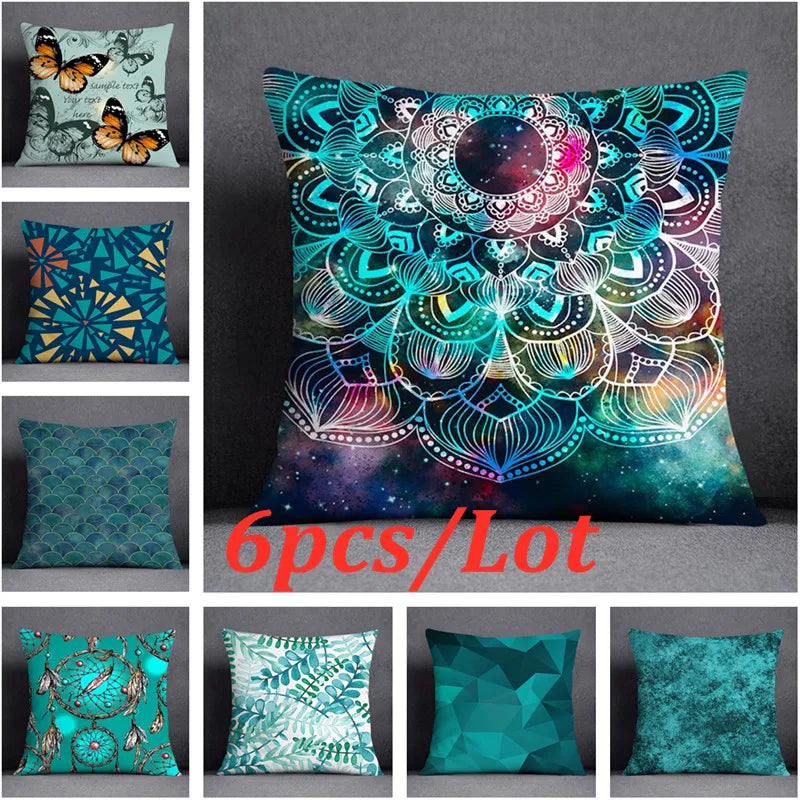 Afralia™ Green Leaves Flower Pillowcase Set | Modern Winter Short Plush 45x45cm Cozy Covers