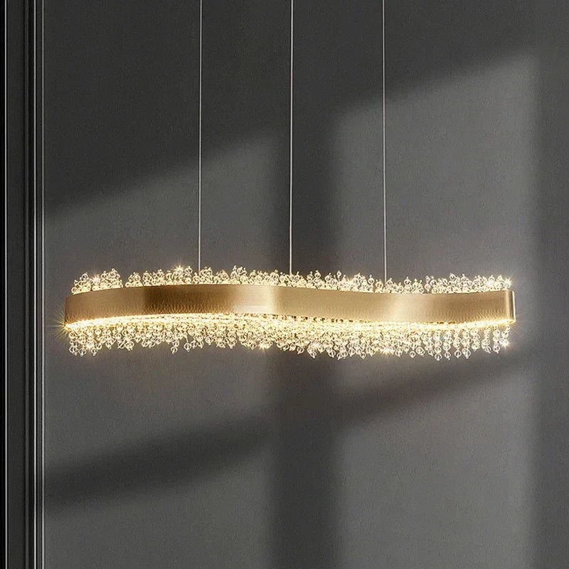 Afralia™ Crystal Chandeliers: Modern Luxury Lighting for Dining Room, Bar, Ceiling - Pendant Fixtures