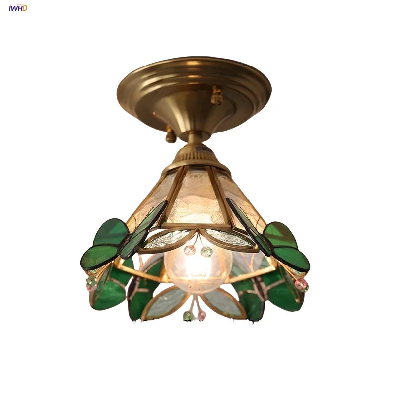 Afralia™ Modern Butterfly Glass Ceiling Light Fixture