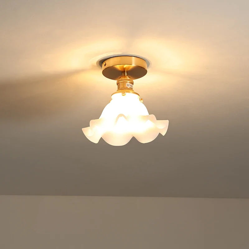 Afralia™ Glass LED Ceiling Light for Corridor Balcony Modern Indoor Lighting