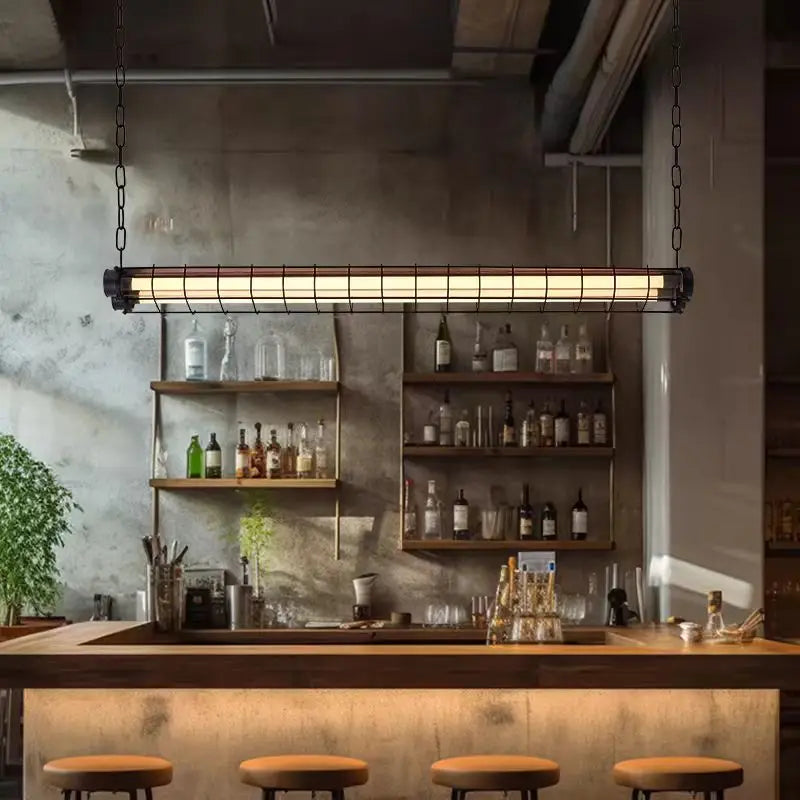 Afralia™ Glass Linear Chandelier for Long Bar & Restaurant Lighting