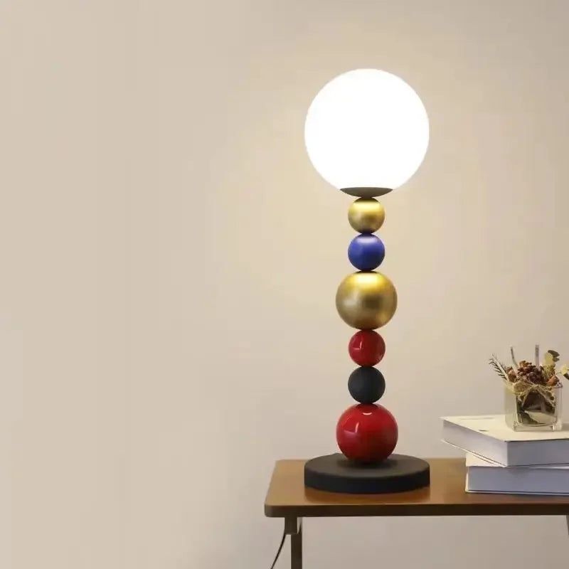 Afralia™ Colorful Glass Ball Floor Lamp Modern Designer for Living Room & Bedroom