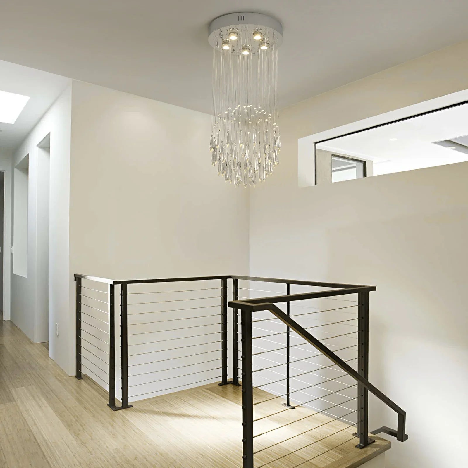 Afralia™ Crystal Ring Pendant Chandelier: Modern Ceiling Light for Living & Dining Room