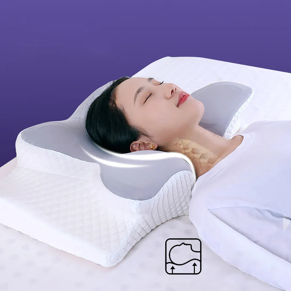 Afralia™ Memory Foam Butterfly Neck Pillow for Pain Relief and Relaxation