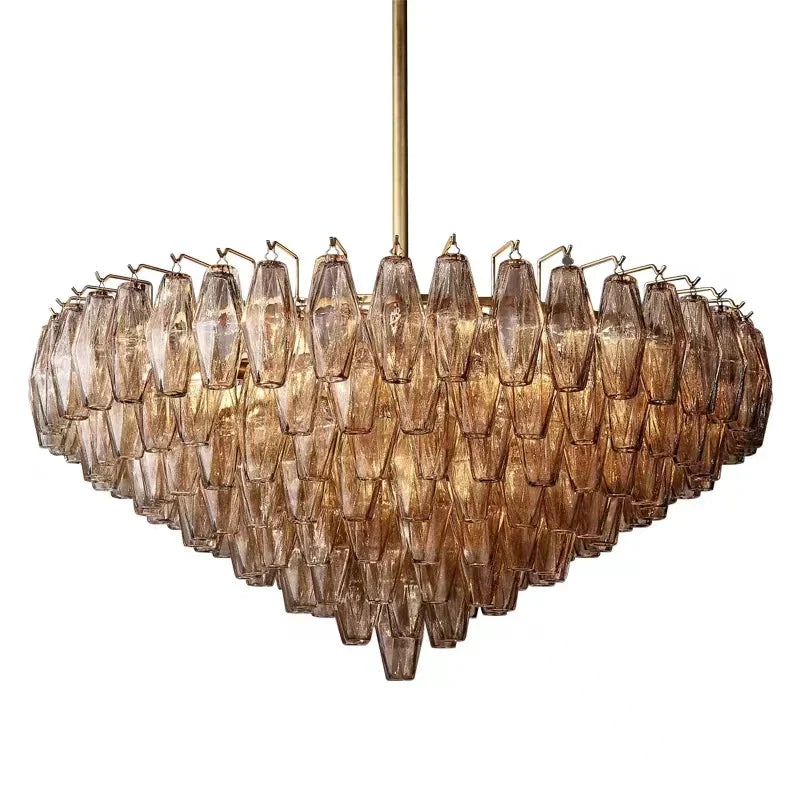 Afralia™ Classical Large Copper Hanging Ceiling Lamps for Luxury Home Decor