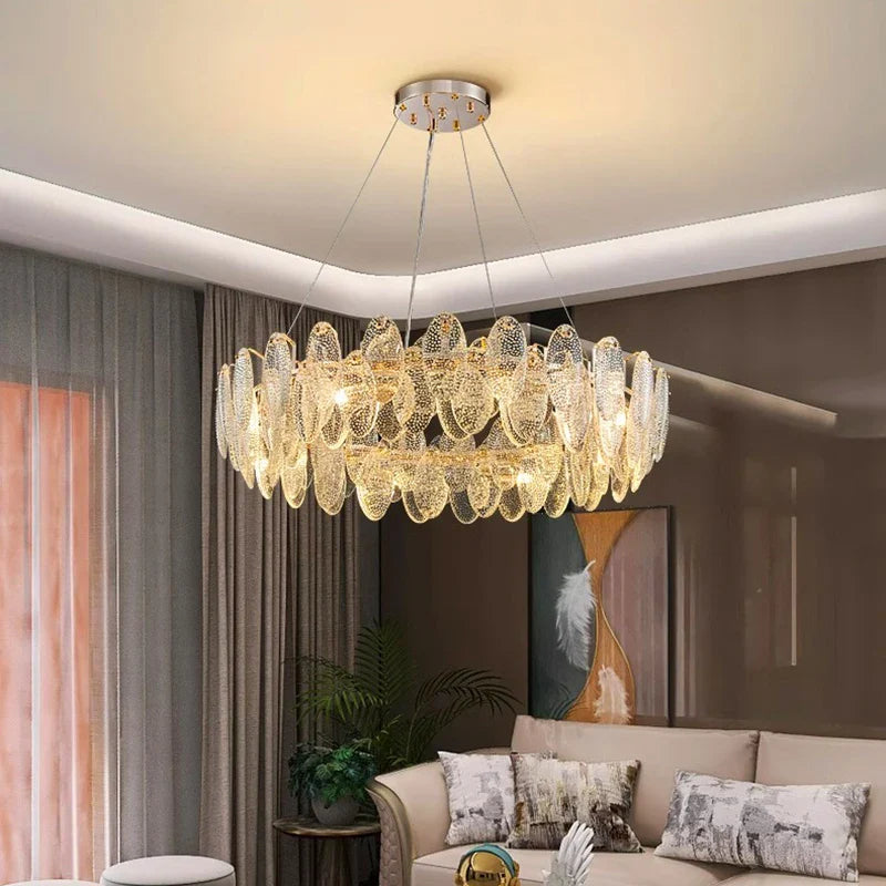 Afralia™ Luxury Crystal Chandelier Pendant Light for Living Room Dining Room Ceiling Lighting
