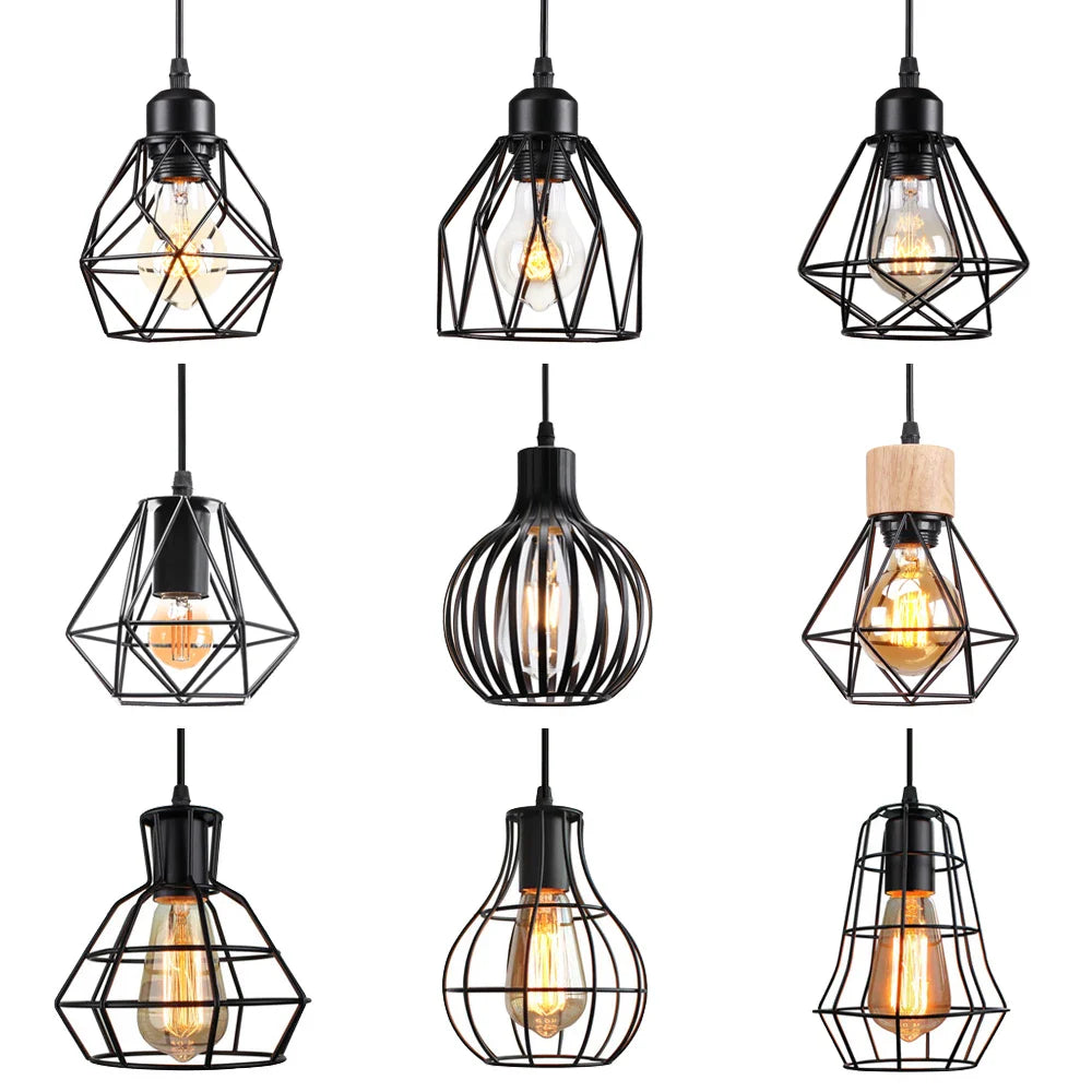 Afralia™ Industrial Loft Pendant LED Ceiling Light for Home Living Room Kitchen Decor
