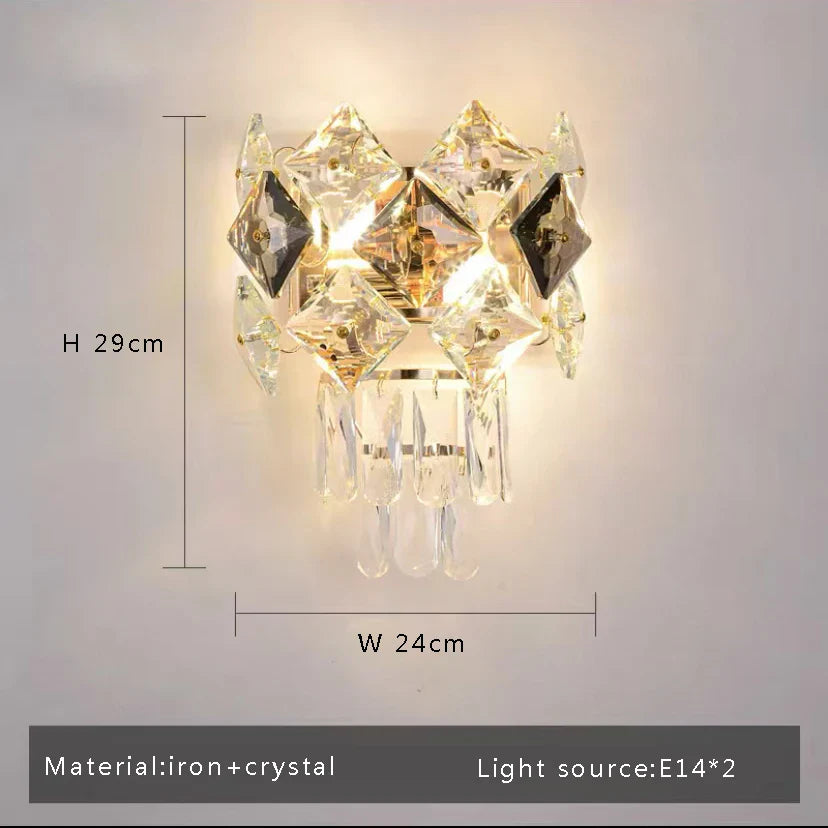 Afralia™ Crystal Glass Ceiling Light for Bedroom & Living Room, Low Ceiling Chandelier