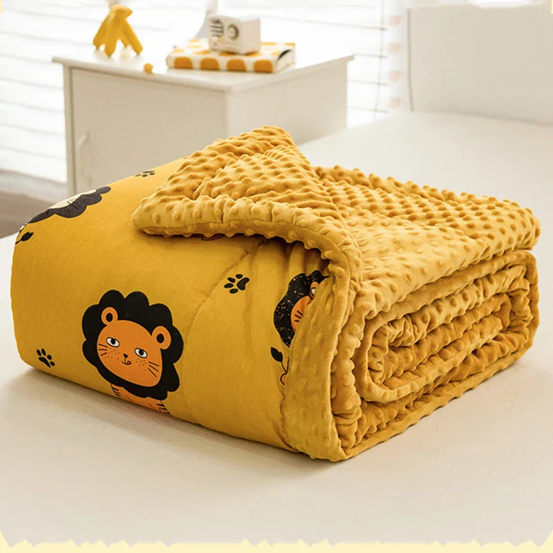 Afralia™ Cotton Floral Double Quilt | Retro Soothe Doudou Bedding Blanket