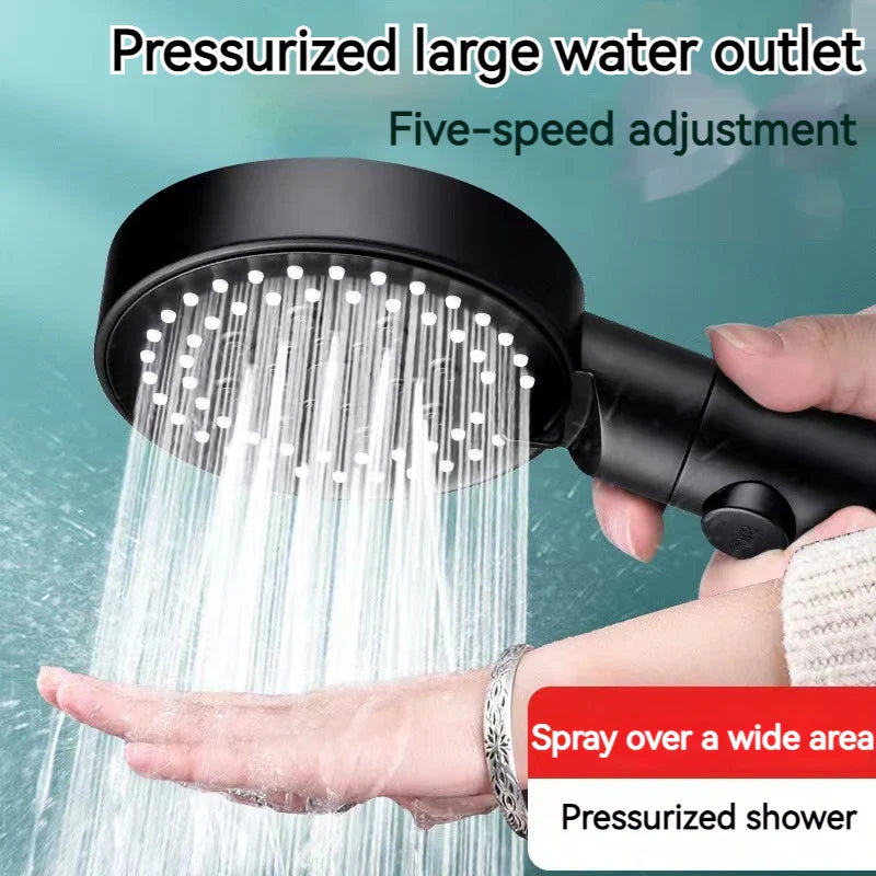 Afralia™ High Pressure 5 Modes Round Shower Head Set for Bathroom Accessories