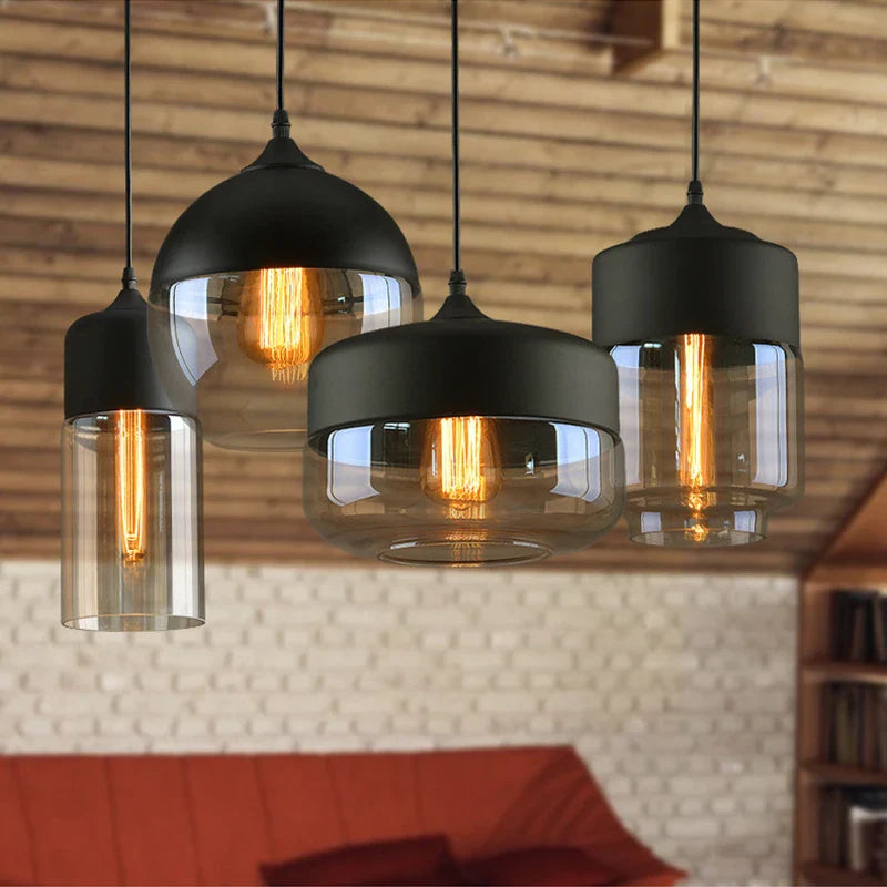 Afralia™ Modern Glass LED Chandelier Pendant Light for Living Room Kitchen Island Bedroom