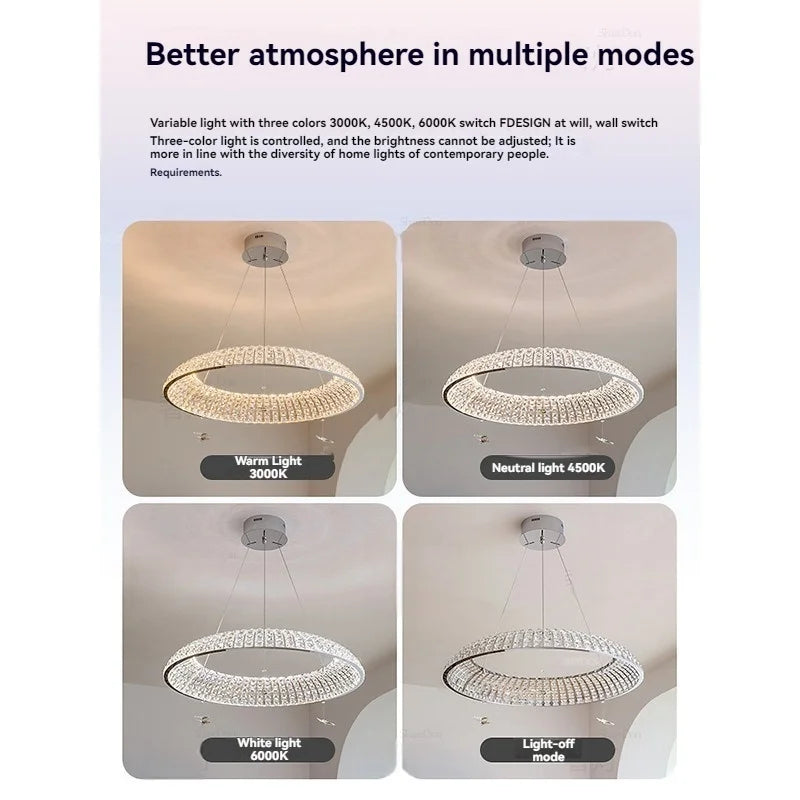 Afralia™ Crystal Chandelier Modern Luxury Villa Hall Main Light