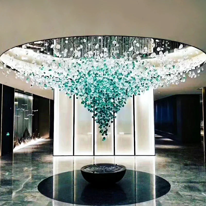 Afralia™ LED Crystal Chandelier: Luxury Modern Nordic Ceiling Light for Hotel Lobby, Living Room.