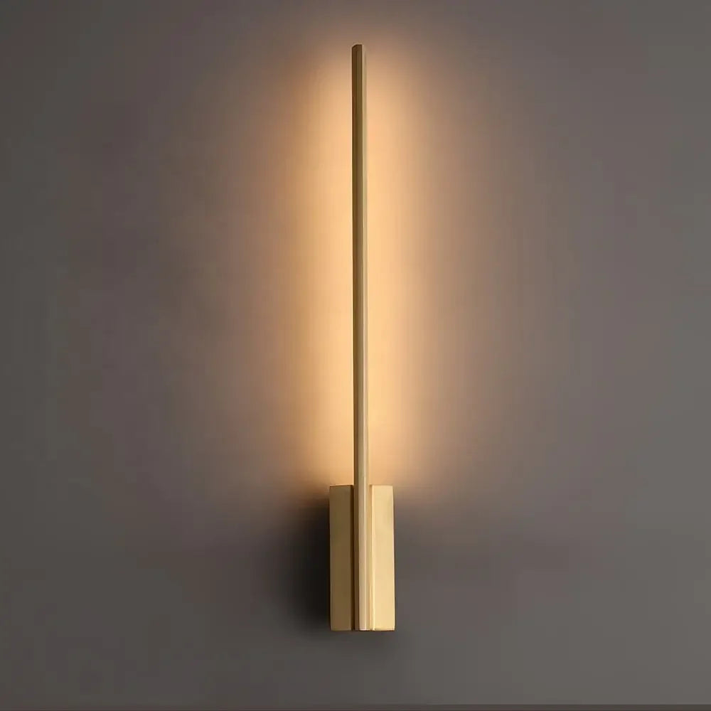 Afralia™ Modern Copper LED Wall Sconce for Bedroom - Luxury Gold Indoor Lighting