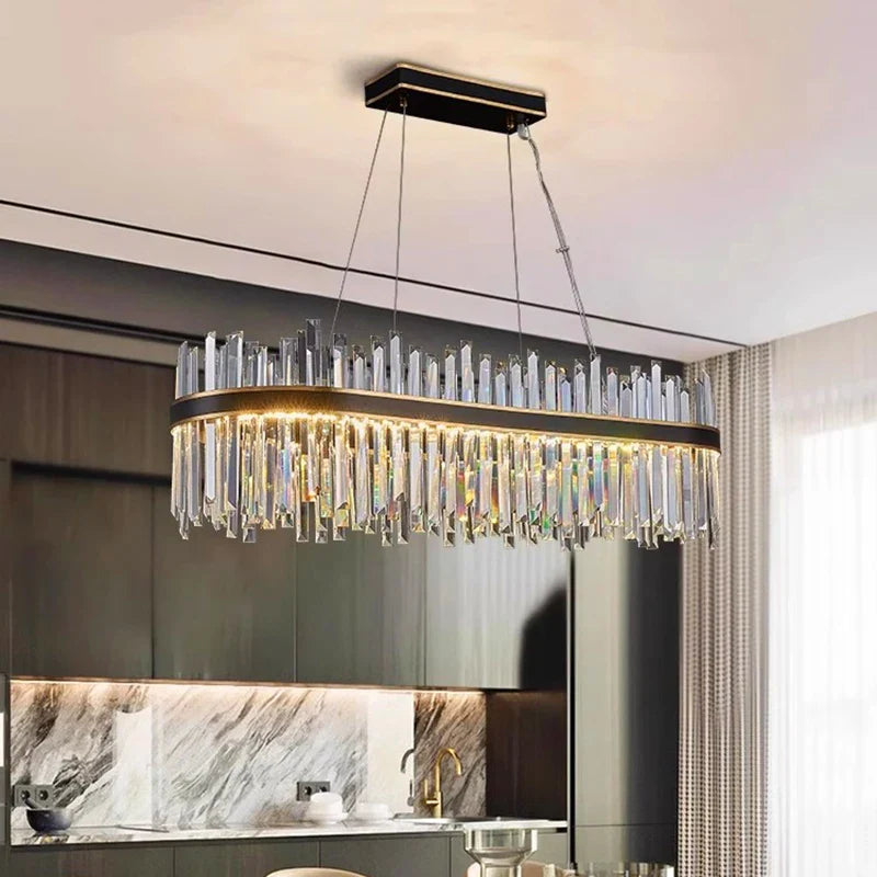 Afralia™ Crystal Chandelier Pendant Light for Living Room Bedroom Ceiling, Luxury Indoor Lighting
