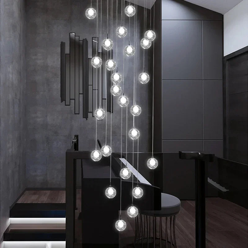 Afralia™ LED Chandelier: Modern Lighting for Living, Dining, and Staircase Areas