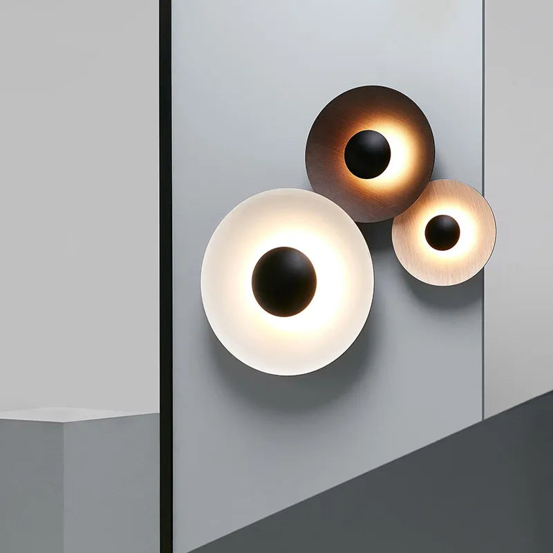 Afralia™ Ginger Round Wall Lamp: Nordic Design Loft Lamp for Bedroom, Office, Aisle