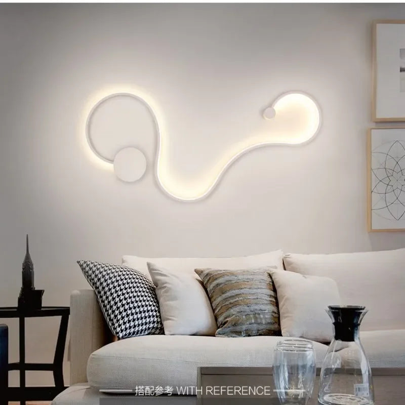 Afralia™ Modern LED Wall Sconce for Home - Remote Controlled Minimalist Lighting