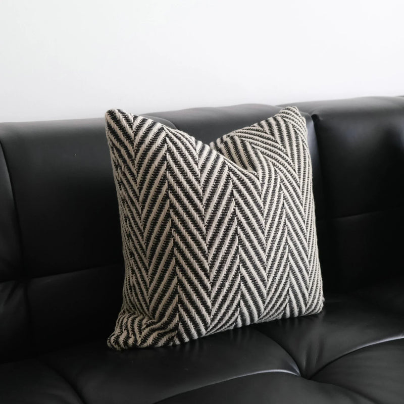 Afralia™ Woven Black White Wool Crochet Decorative Pillow Covers Home Decor