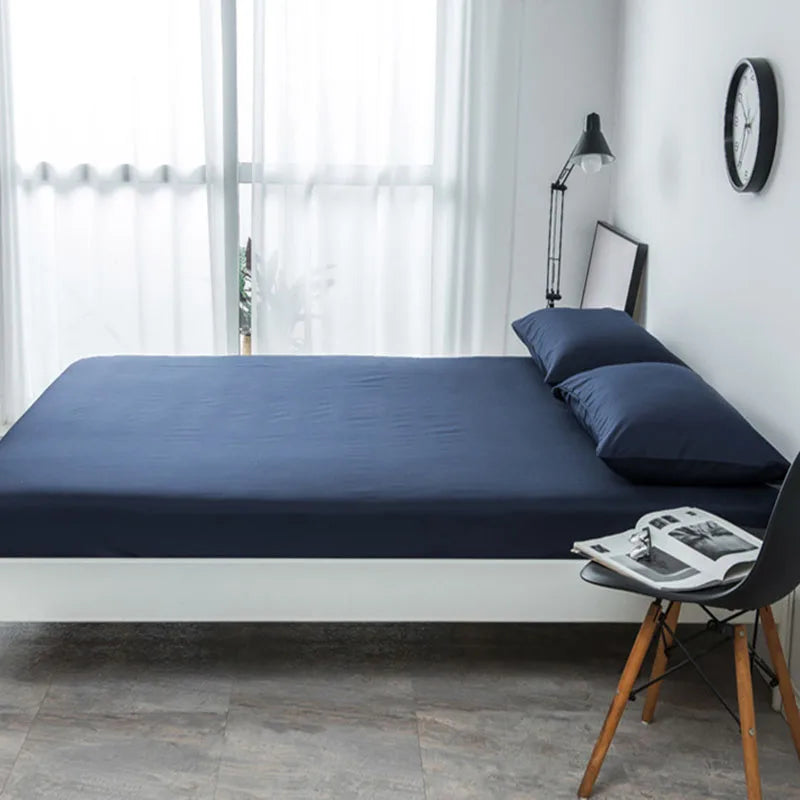 Afralia™ Solid Bed Sheet Set 4 Pcs - All Seasons Full Queen Twin Size Kit