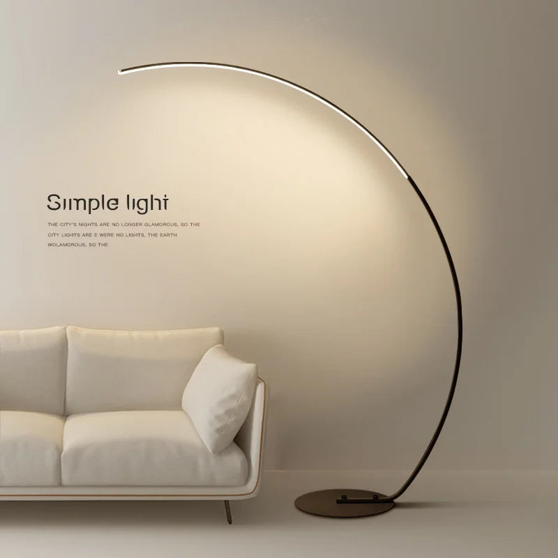 Afralia™ Modern LED Floor Lamps Black White Indoor Decor Lighting Fixtures