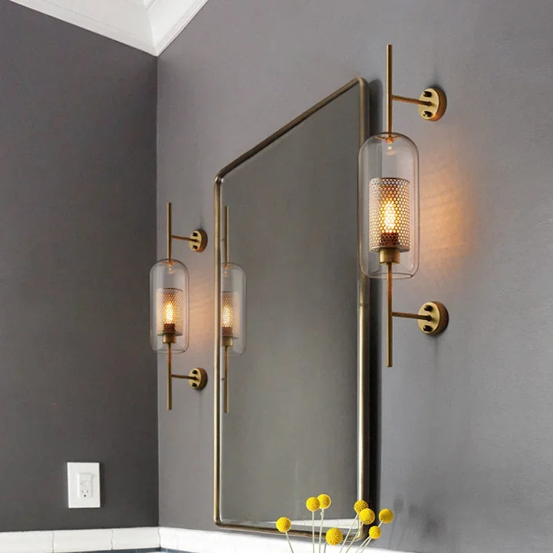 Afralia™ LED Glass Wall Lamp for Modern Bedroom Decor