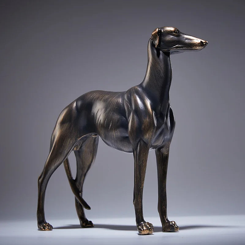 Afralia™ Greyhound Dog Figurine Resin Home Decor Handicrafts