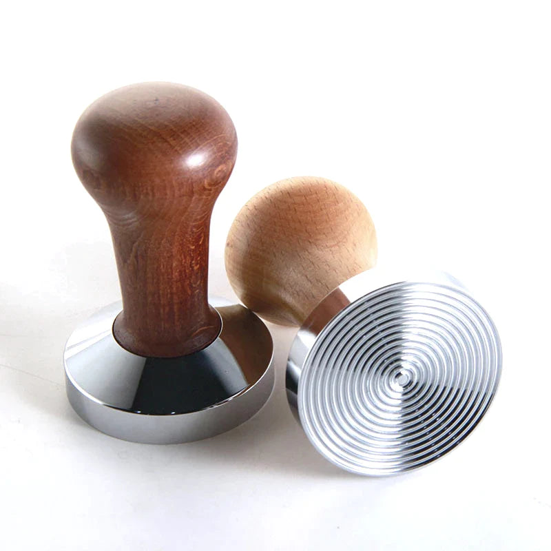 Afralia™ Stainless Steel Espresso Coffee Tamper, Flat & Ripple Base, 51/53/58mm Portafilter Accessories