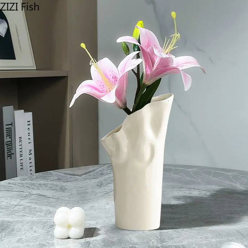 Afralia™ Modern Ceramic Vase for Table Floral Arrangement and Room Decor