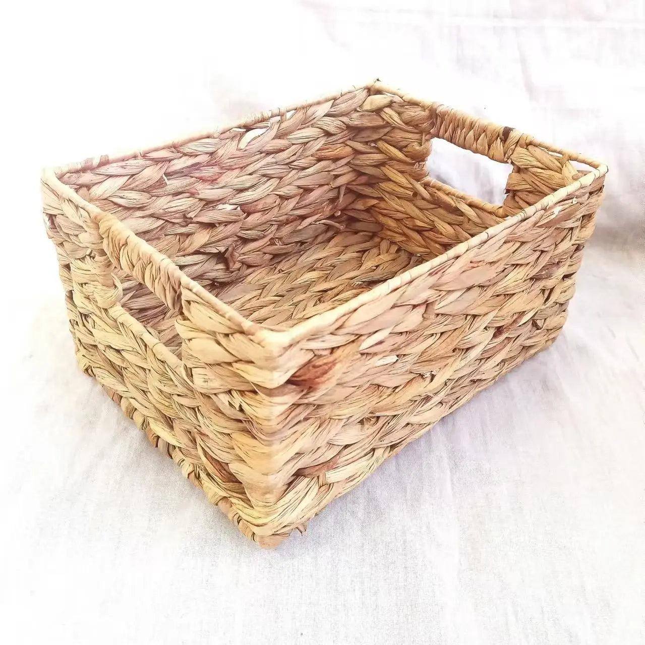 Afralia Woven Rattan Desktop Storage Basket Organizer